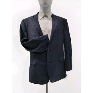 Lauren Ralph Lauren Blazer Mens 44R Navy Blue Wool Sport Coat Suit Jacket